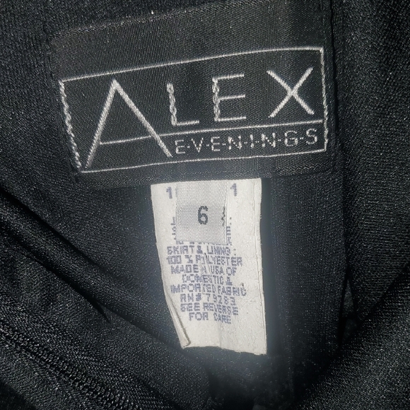 Alex Evenings Black and Silver Maxi Dress - Picture 7 of 7